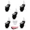 Service Caster 3 Inch Black Hooded Neoprene Rubber 5/16 Inch Grip Neck Stem Casters SCC, 5PK SCC-GN03S310-NPRB-BK-5 - alternate 2